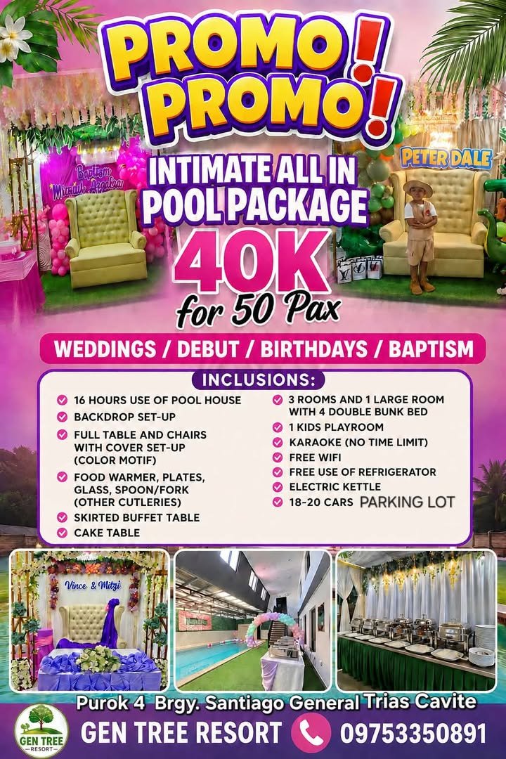 POOLHOUSE PACKAGE PROMO